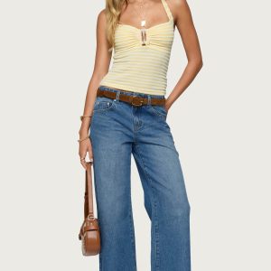 Ery Wide Leg Mid Rise Jeans