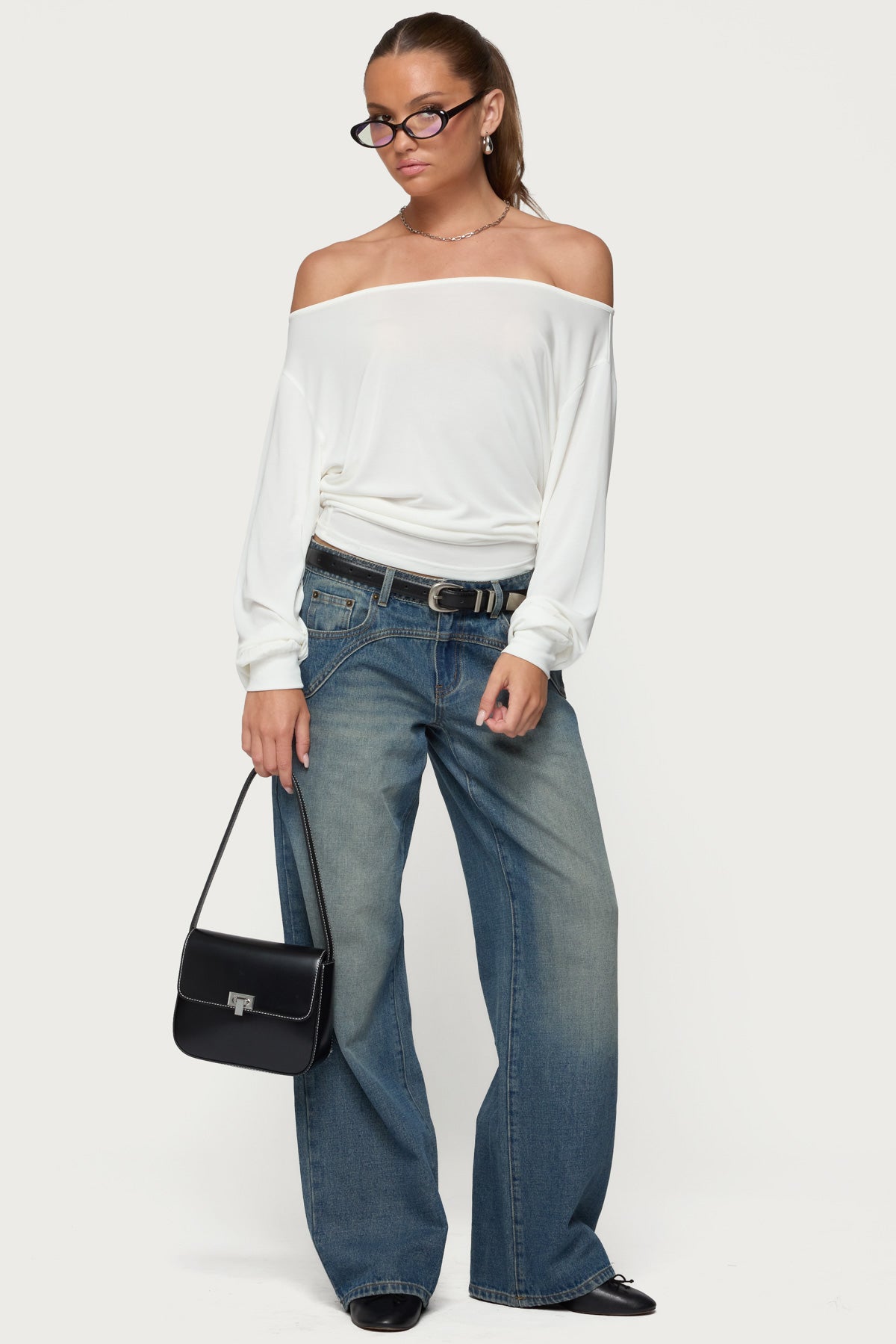 Nannie Off Shoulder Oversized Top - Image 2