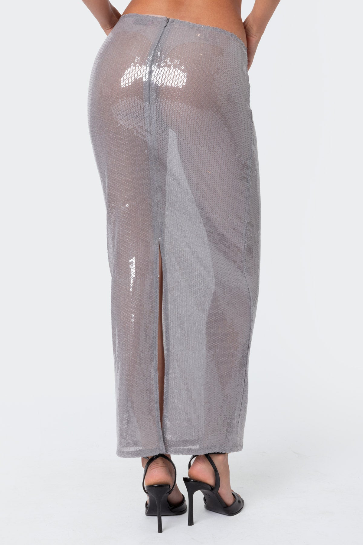 Riki Sheer Sequin Maxi Skirt - Image 5