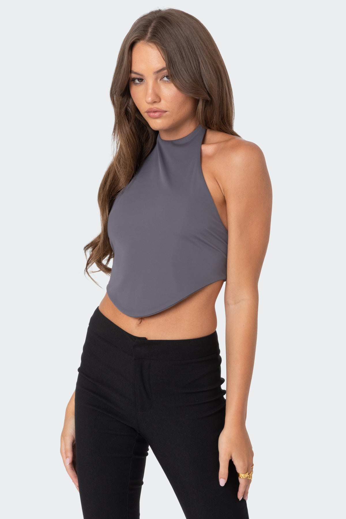 Raine Curved Halter Top - Image 3