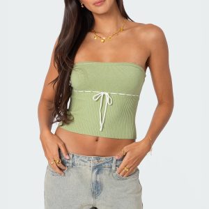 Elsie Knitted Tie Tube Top