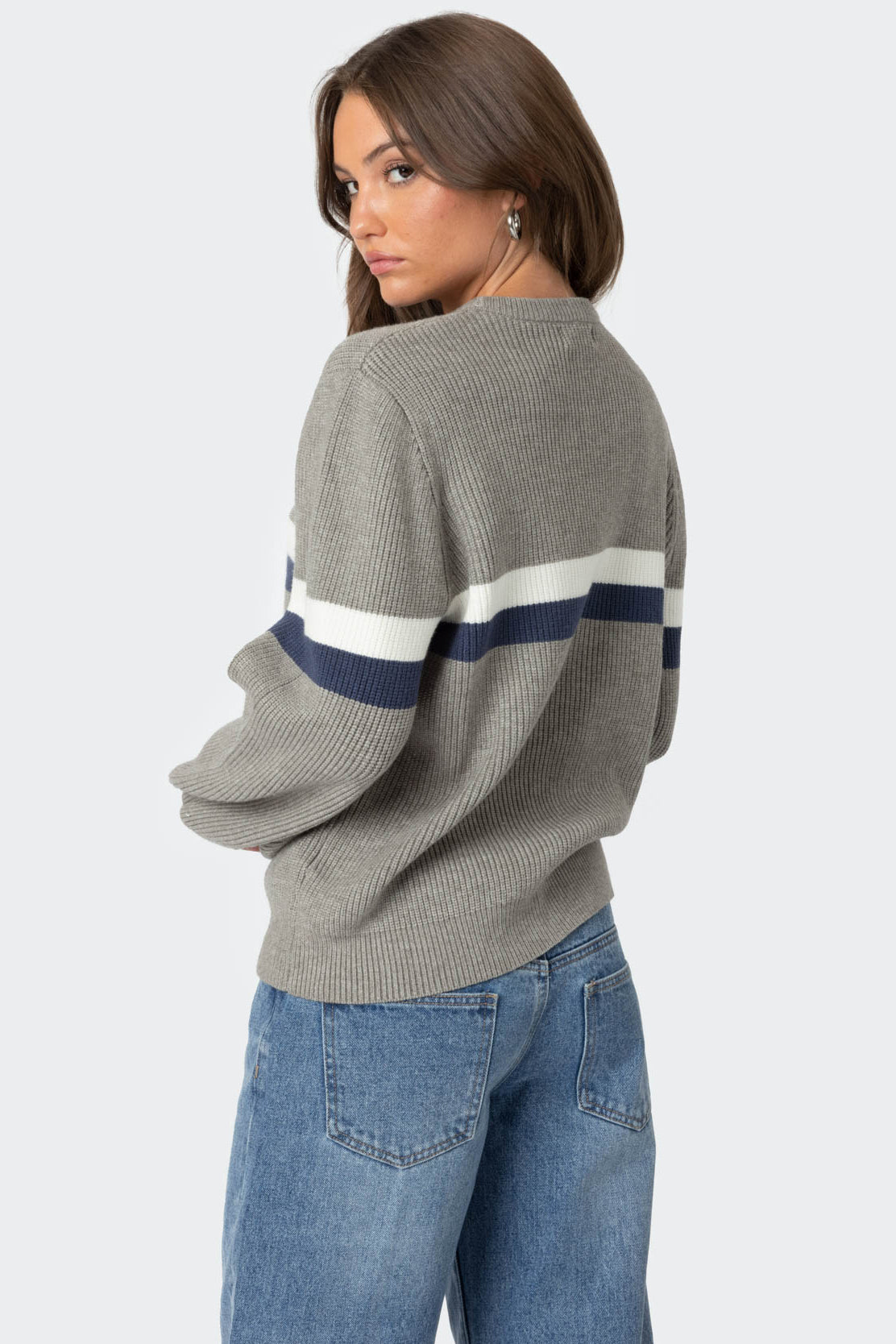 Nautical Striped Oversized Sweater - Image 5