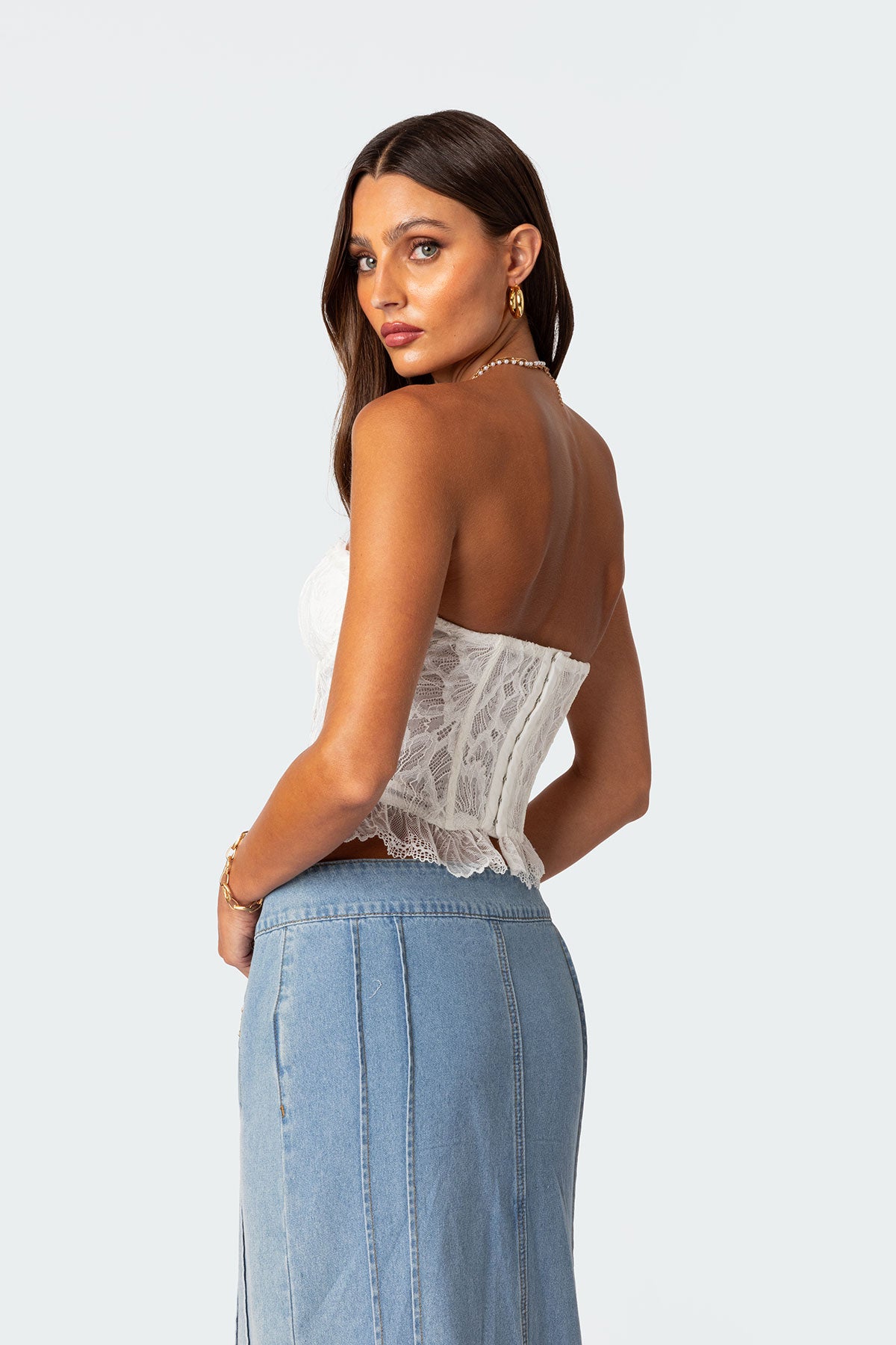 Tea Party Sheer Lace Corset - Image 4