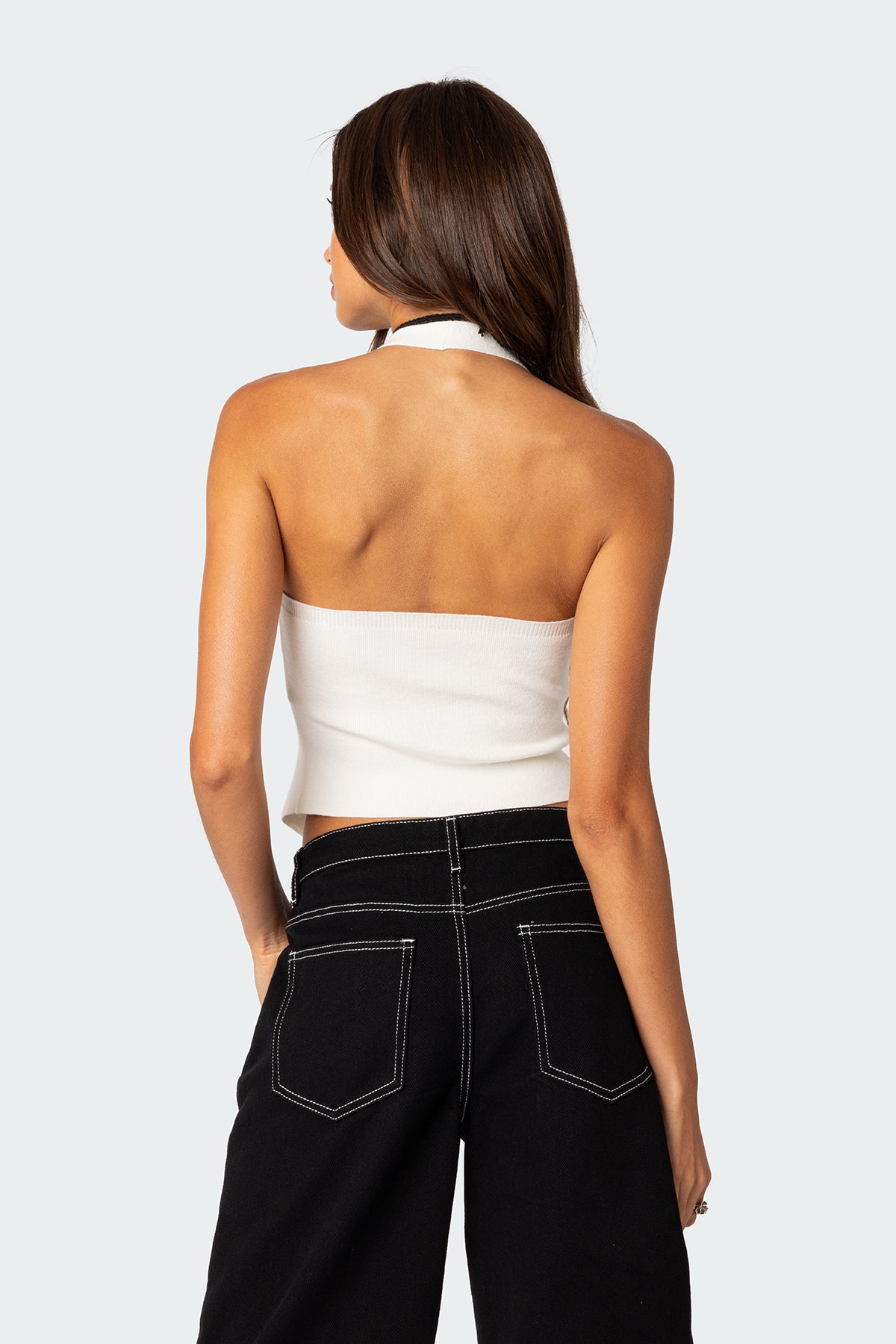 Sculpt Knitted Split Front Top - Image 4