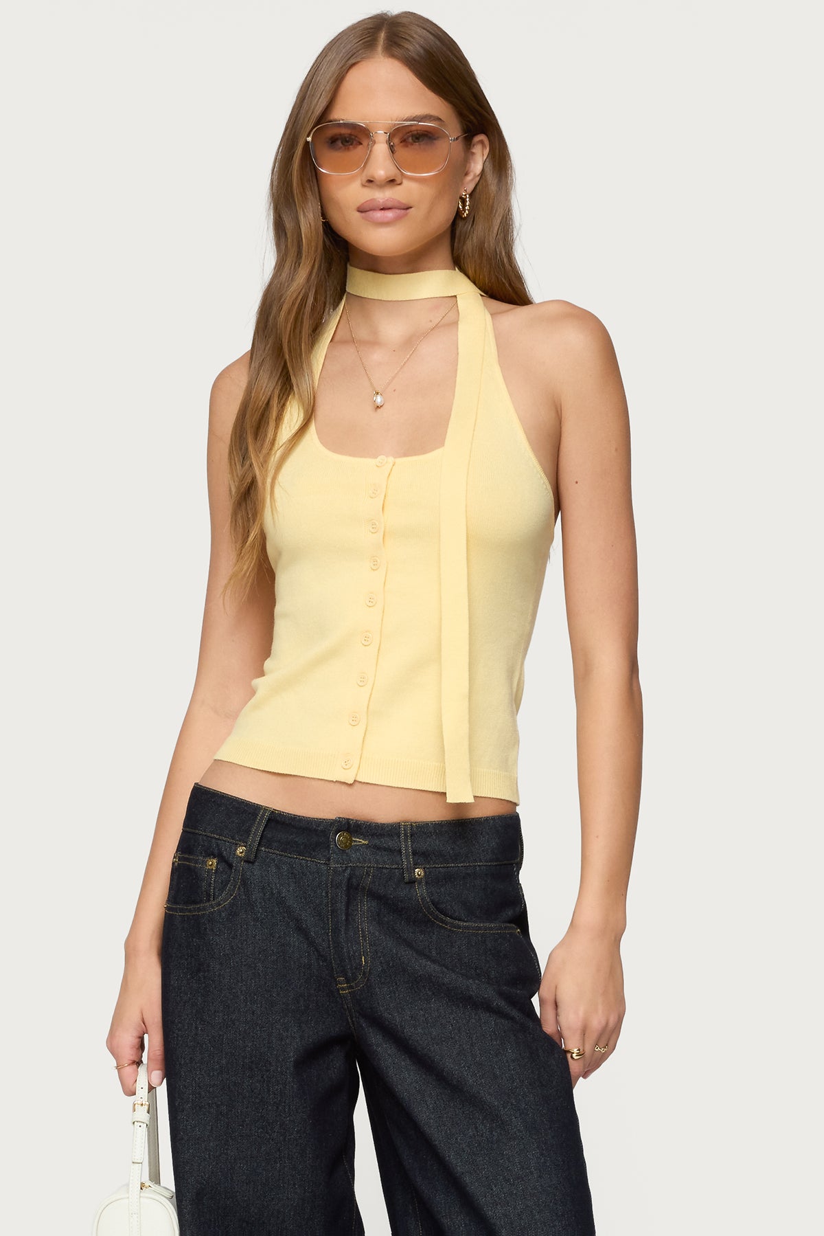Two Piece Knit Halter Top - Image 2