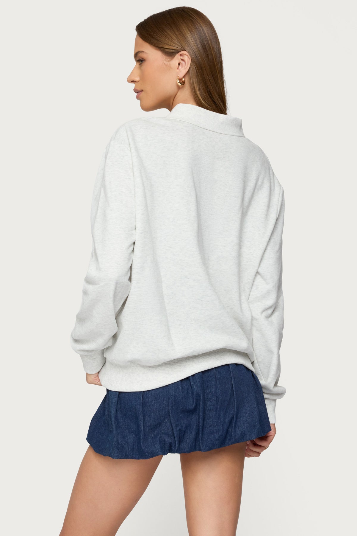 Scholar Oversized Polo Sweatshirt - Image 4