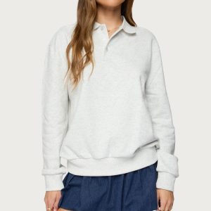Scholar Oversized Polo Sweatshirt