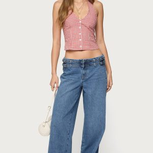 Livia Double Belt Low Rise Jeans