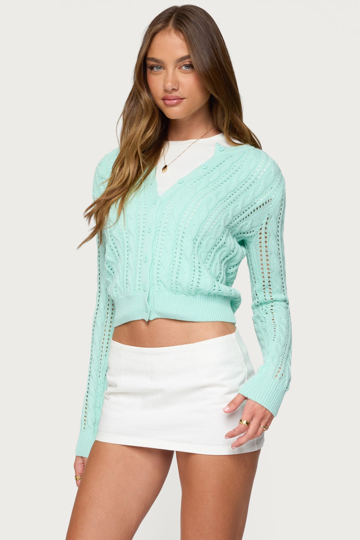 Haisley Cable Knit Cardigan - Image 3