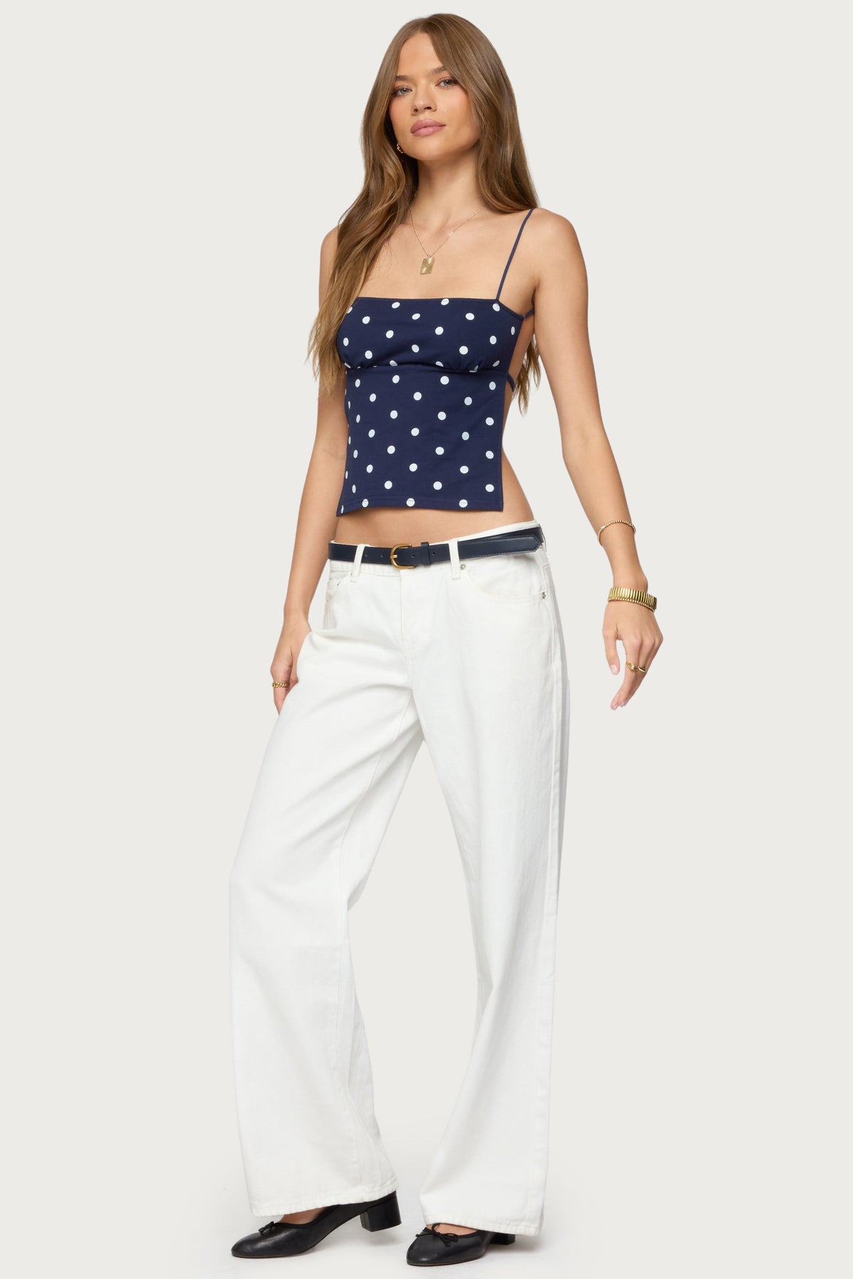 Jinx Polka Dot Open-Back Top - Image 7