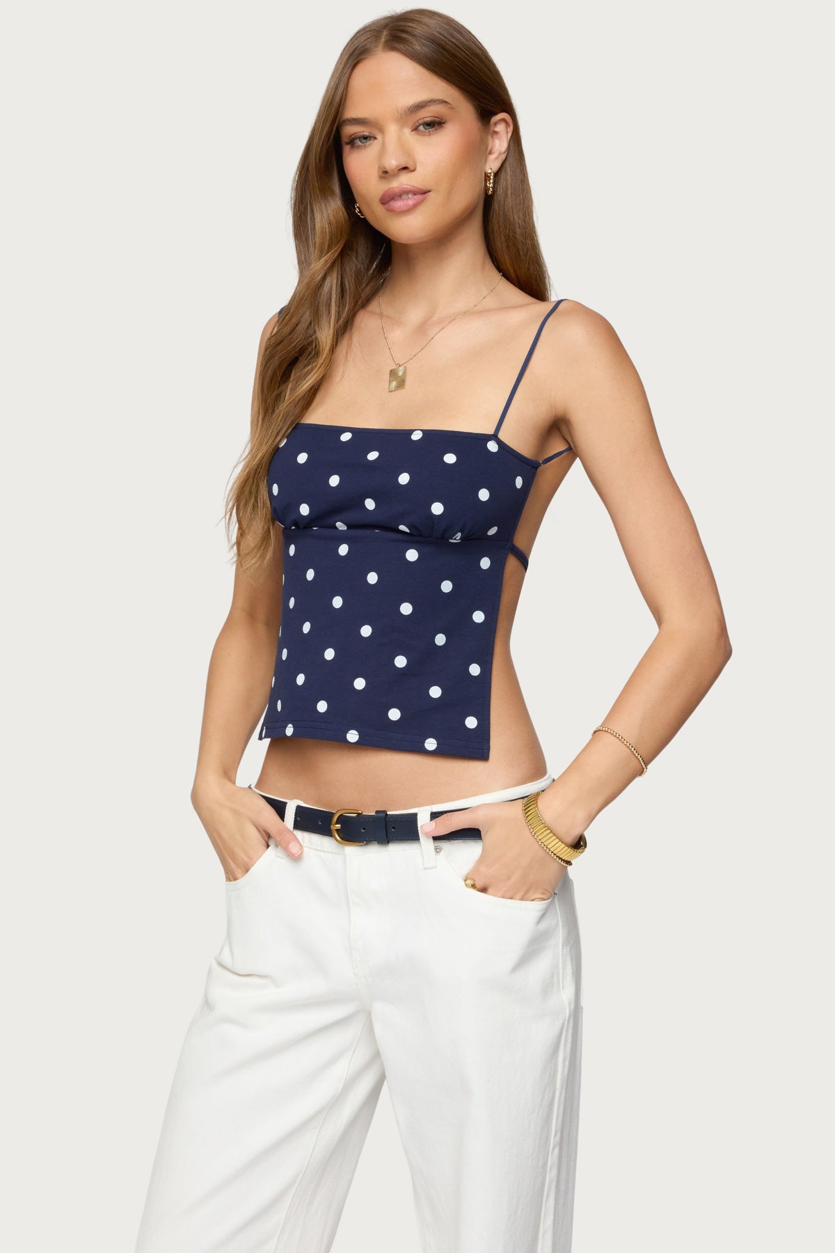 Jinx Polka Dot Open-Back Top - Image 4