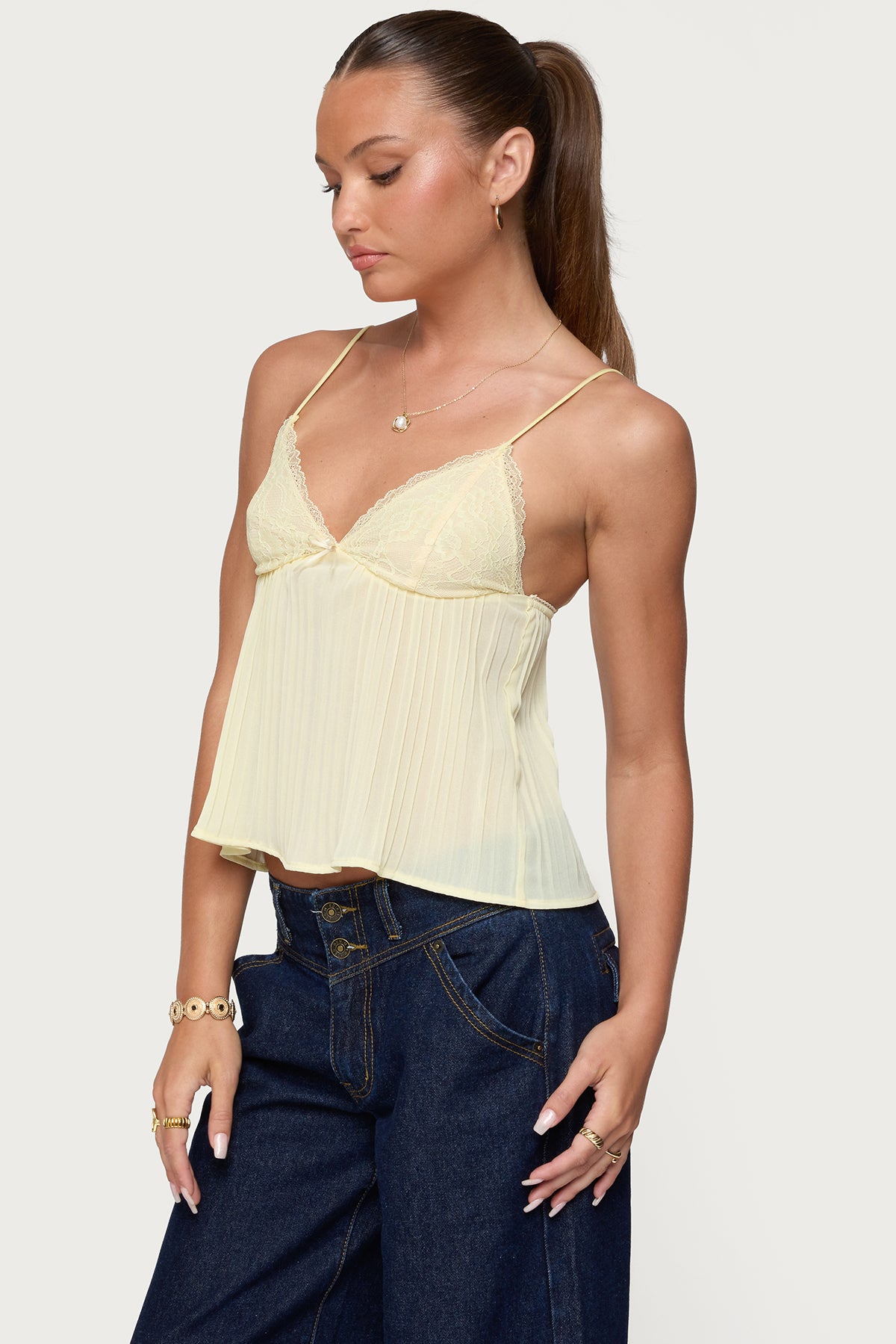 Rhian Lacey Pleated Babydoll Top - Image 4