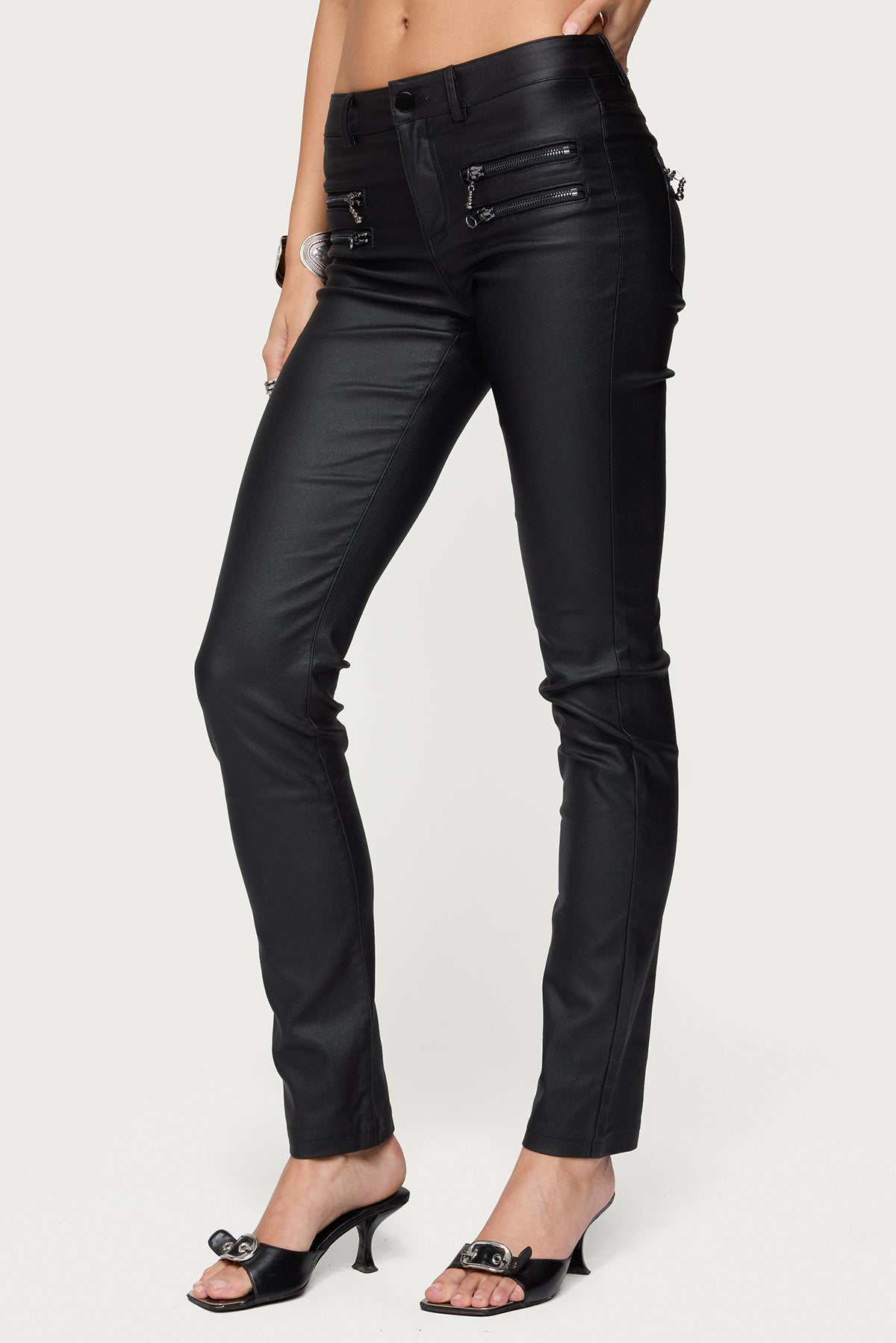 Kaede Faux Leather Skinny Jeans - Image 3