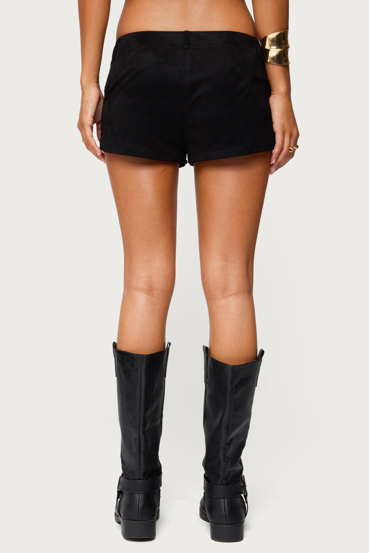 Studded Faux Suede Micro Shorts - Image 6