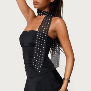 Polka Dot Sheer Scarf