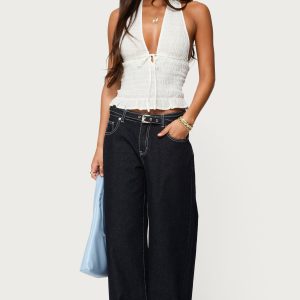 Karah Belt Low Rise Jeans