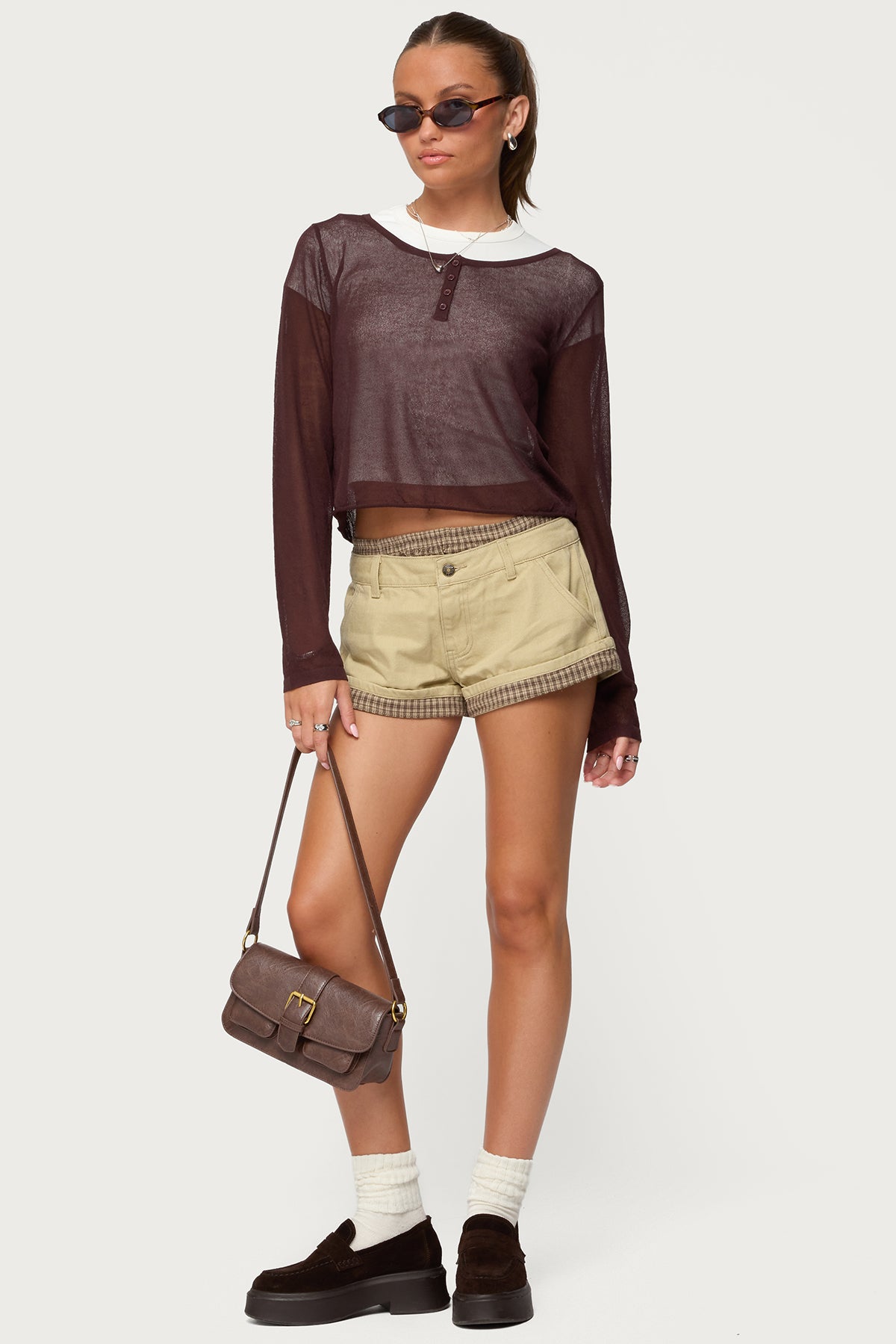 Kilian Sheer Knit Henley Top - Image 2