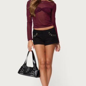 Charm & Grommet Denim Shorts