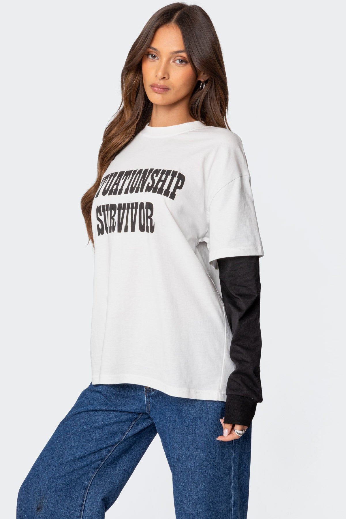 Situationship Oversized Layered T Shirt - Image 3