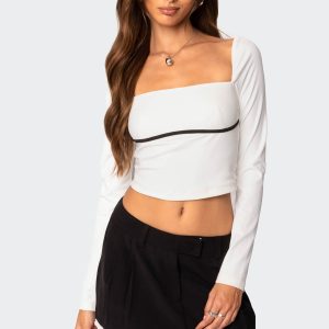 Coco Contrast Square Neck Top
