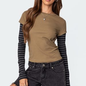 Eliana Layered Long Sleeve T Shirt