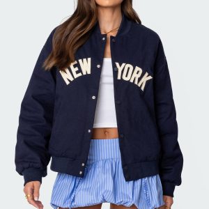 Big Apple Oversized Bomber Jacket