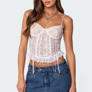 Nicolette Sheer Lace Corset
