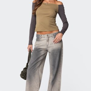 Joe Loose Fit Low Rise Washed Jeans