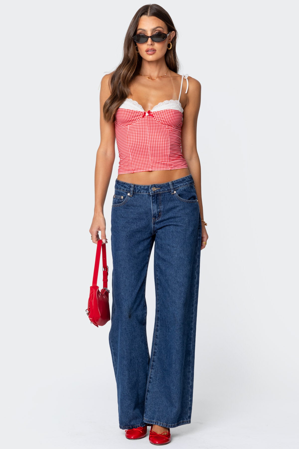 Peekaboo Lacey Gingham Corset - Image 2