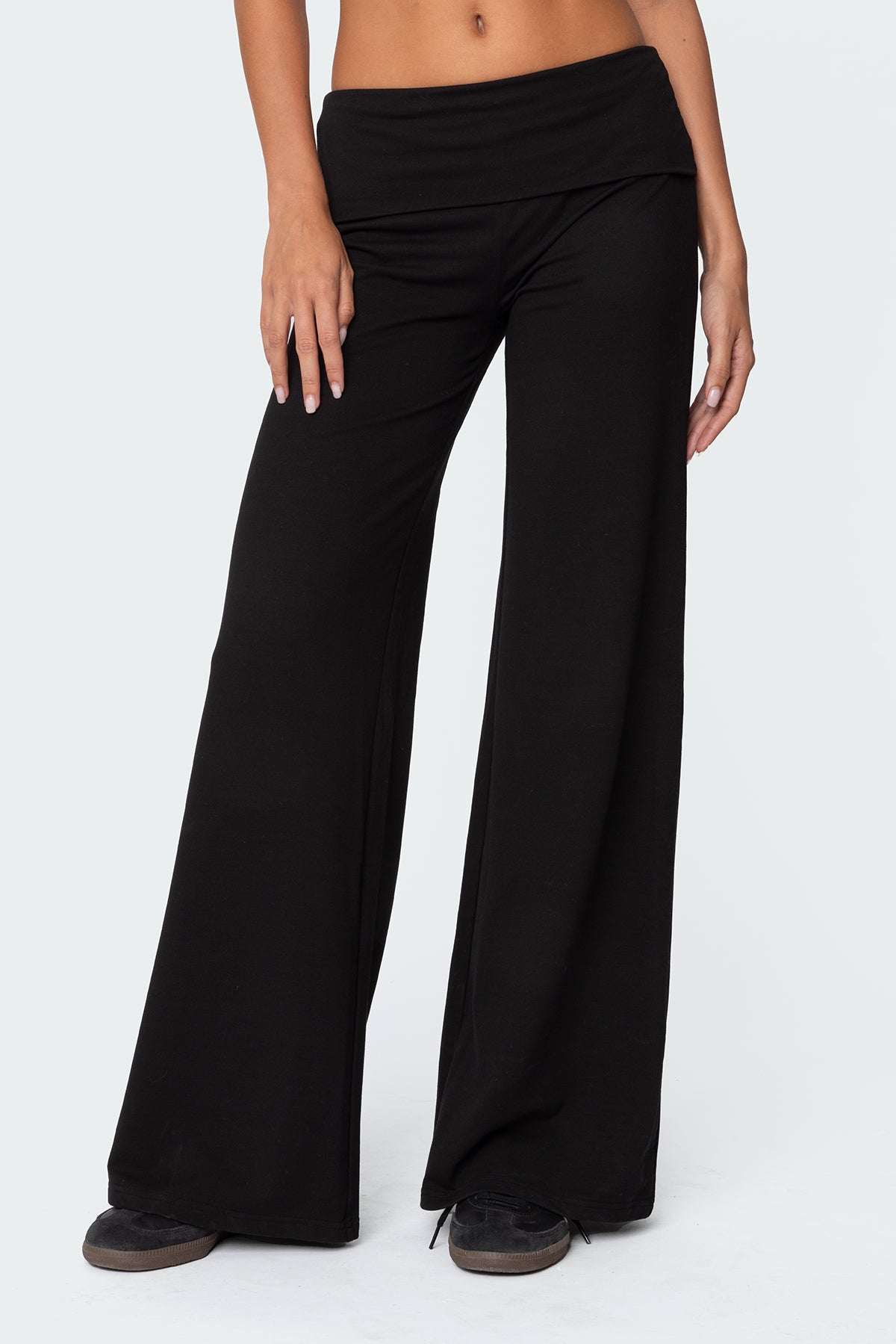 Wide Leg Fold Over Pants - Image 2