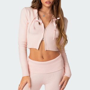 Desiree Knitted Hooded Cardigan