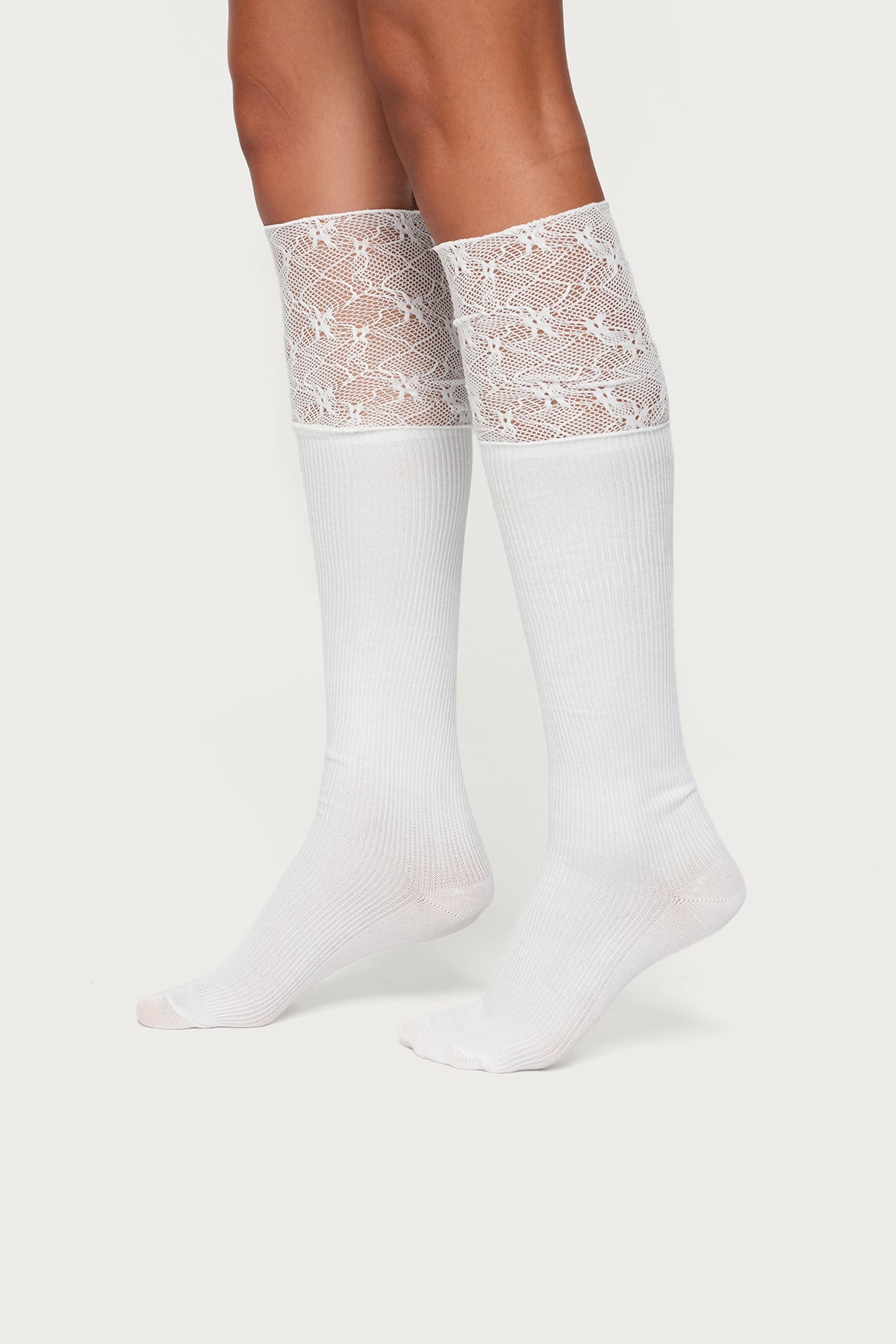 Lacey Layered Knee High Socks - Image 2