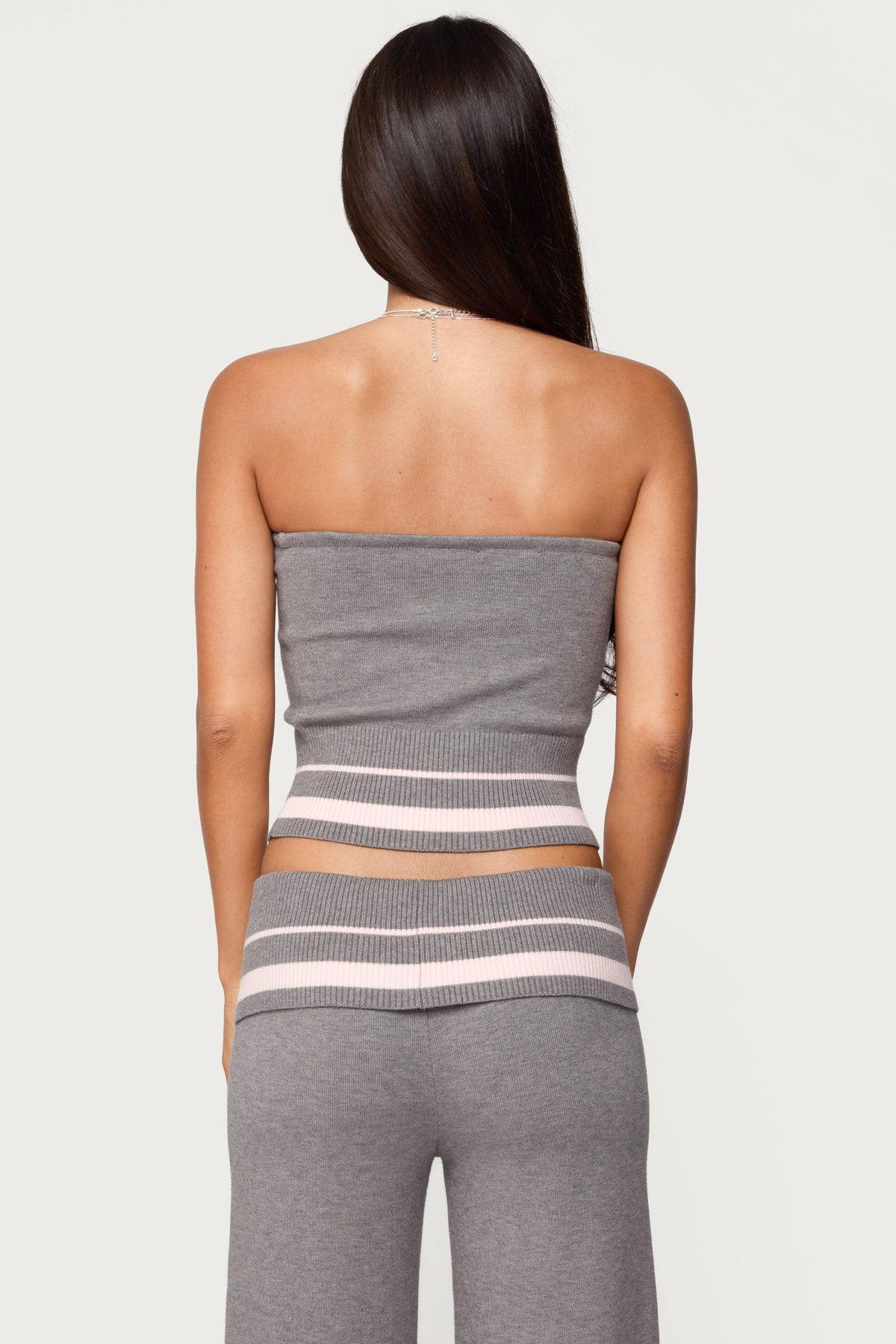 Kaliya Stripey Strapless Knit Top - Image 4