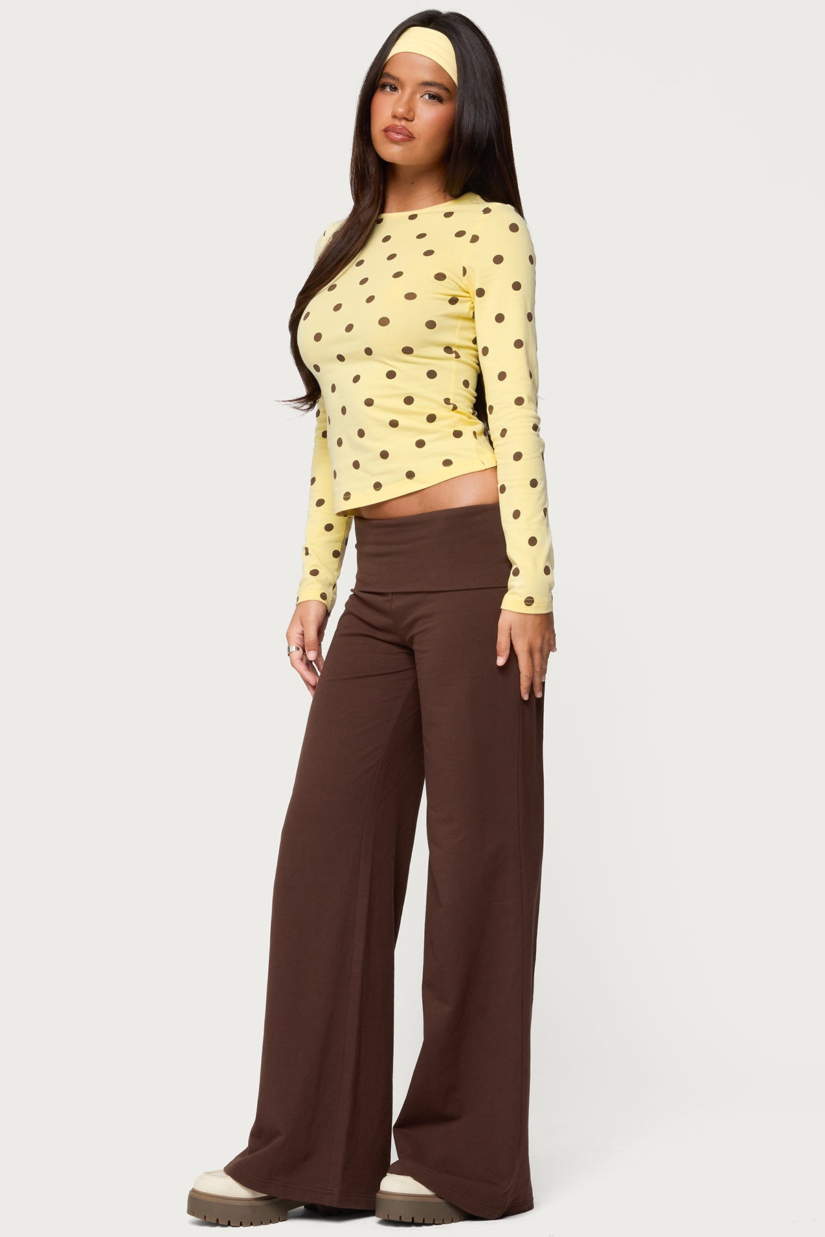 Wide Leg Fold Over Pants - Image 3