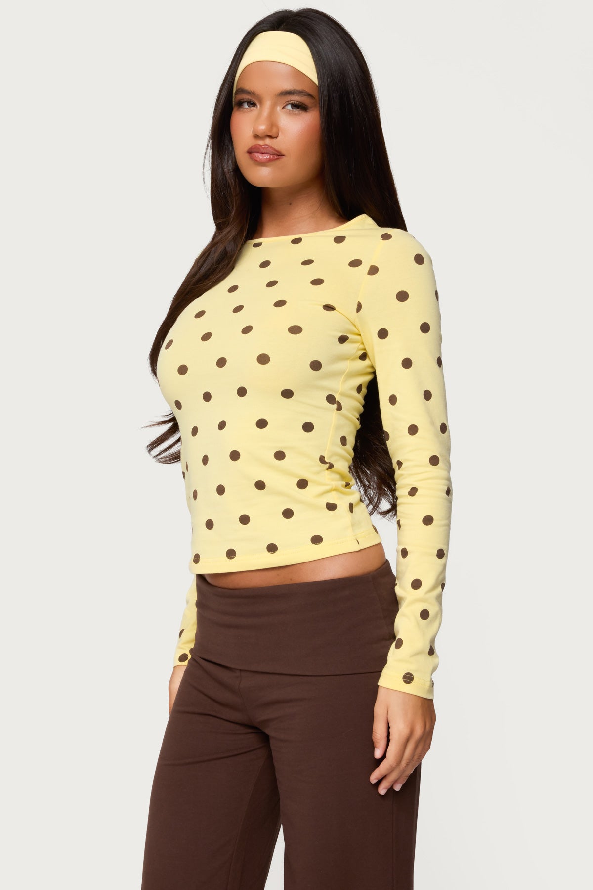Maricelle Polka Dot Long Sleeve T Shirt - Image 3