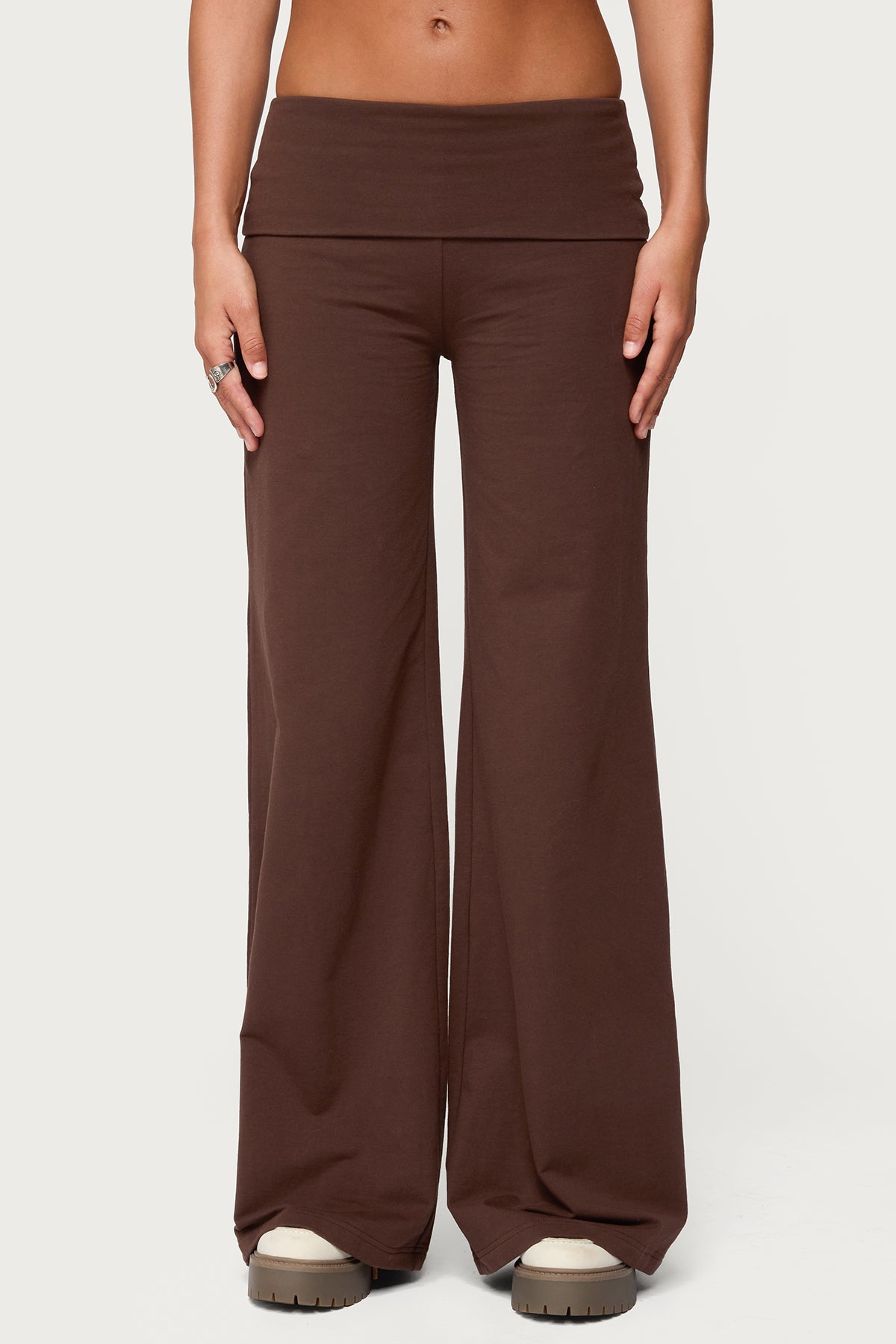 Wide Leg Fold Over Pants - Image 2