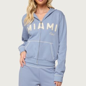 Miami Babe Zip Up Hoodie