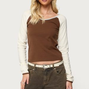 Ronie Contrast Raglan Top