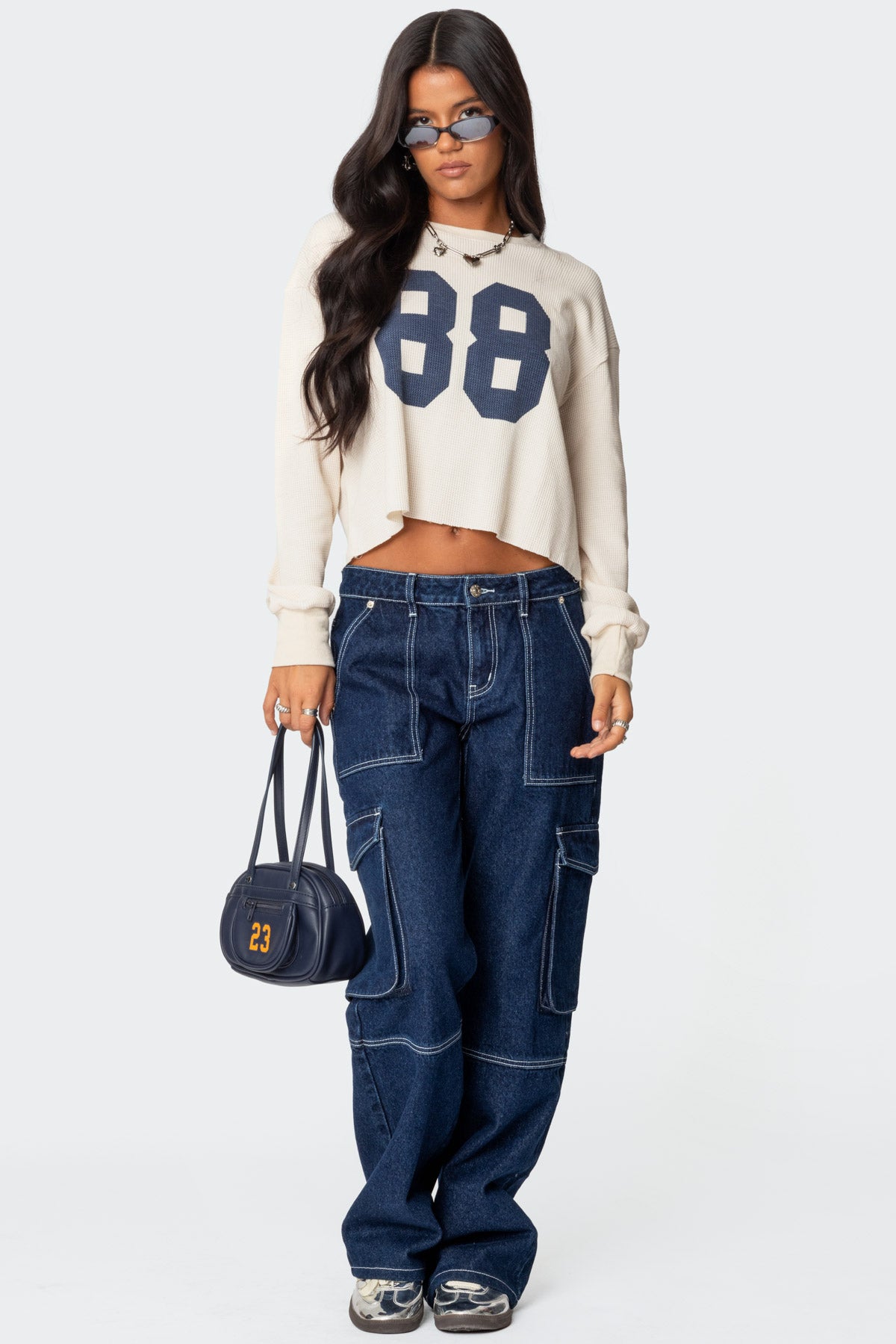 88 Waffle Long Sleeve T Shirt - Image 2