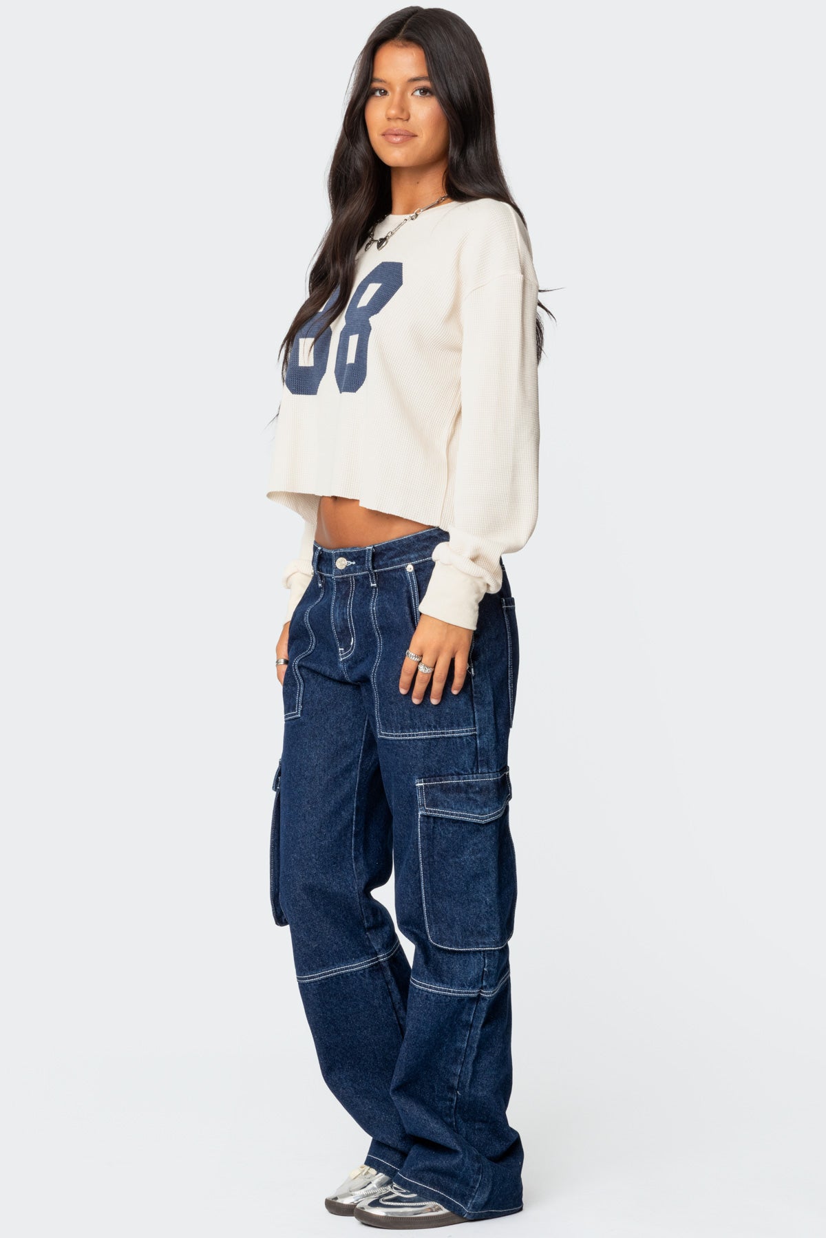 88 Waffle Long Sleeve T Shirt - Image 4