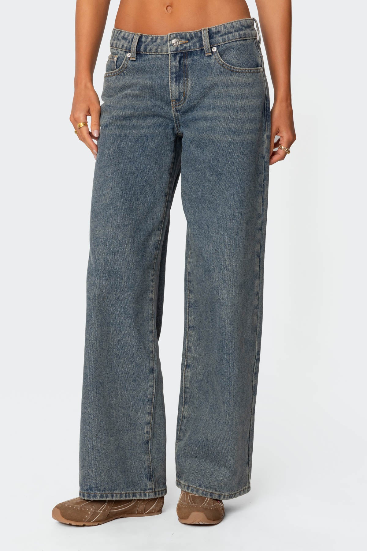 Leopard Heart Washed Jeans - Image 2