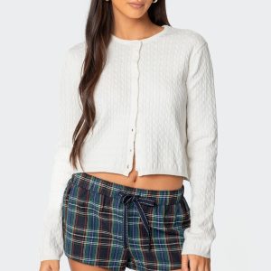 Crisada Cable Knit Cardigan