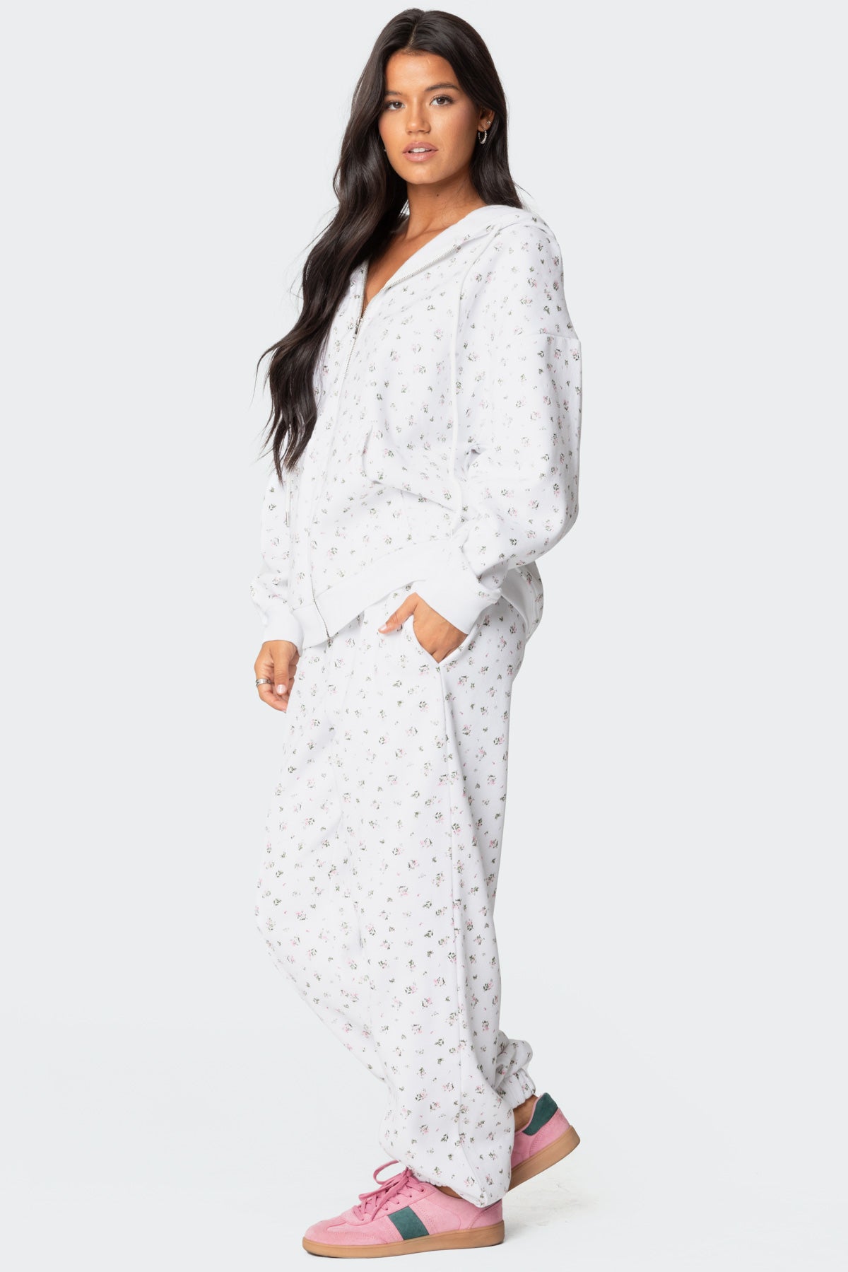 Bouquet Oversized Zip Up Hoodie - Image 3