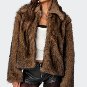 Mob Wife Faux Fur Jacket
