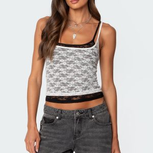 Wynnie Layered Lace Tank Top