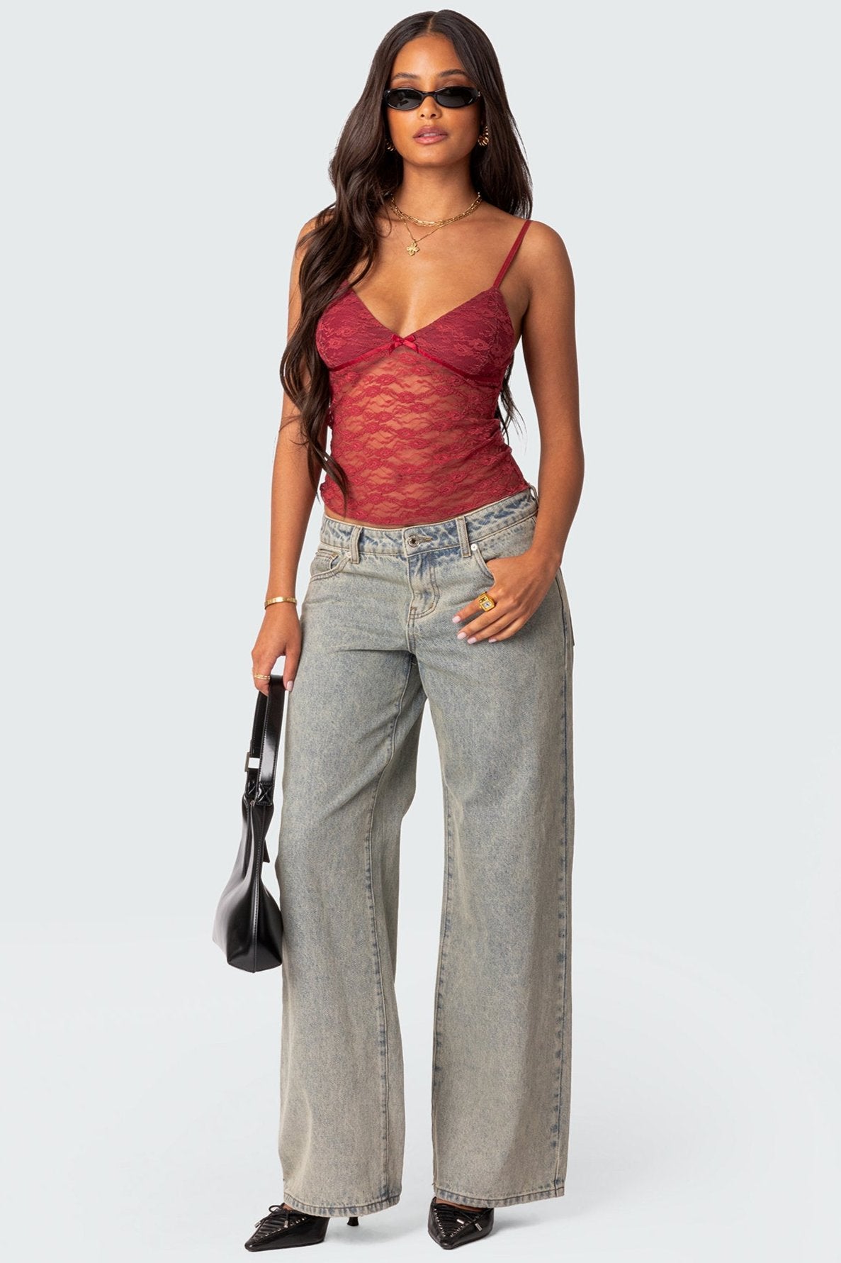 Eira Sheer Lace Tank Top - Image 2