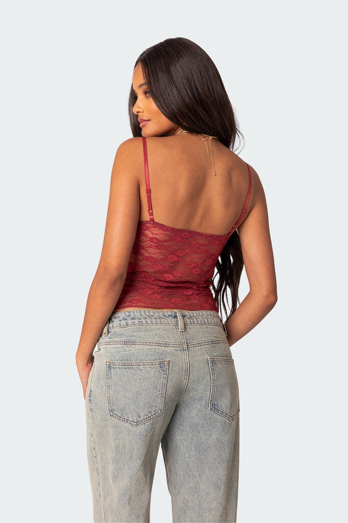 Eira Sheer Lace Tank Top - Image 4