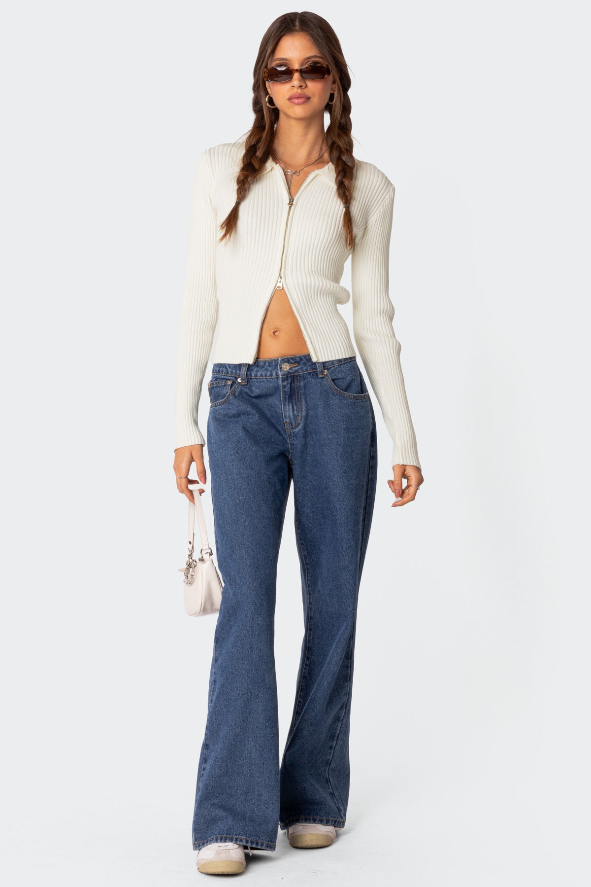 Cora Knitted Zip Up Cardigan - Image 2