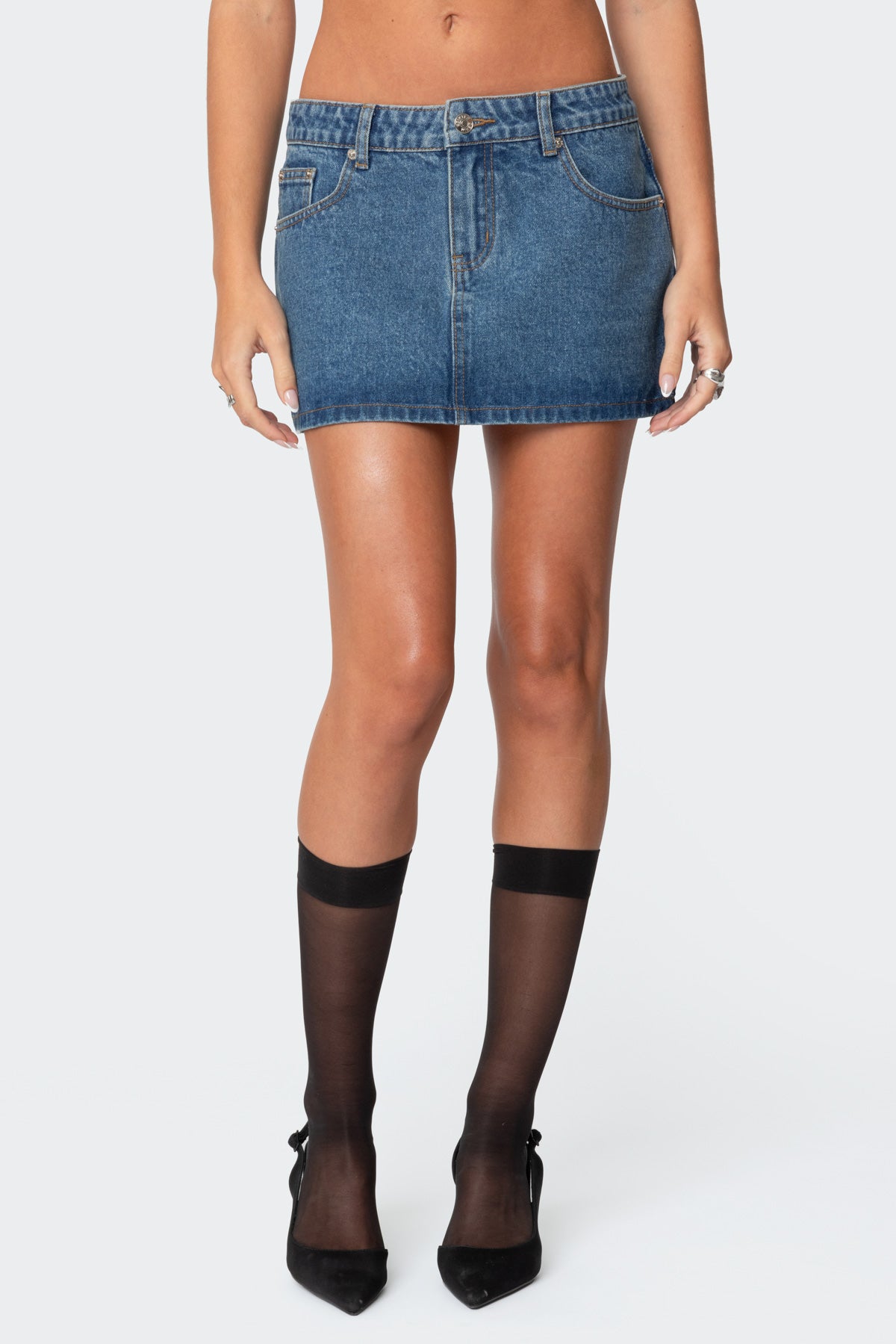 Chiara Denim Micro Skirt - Image 2