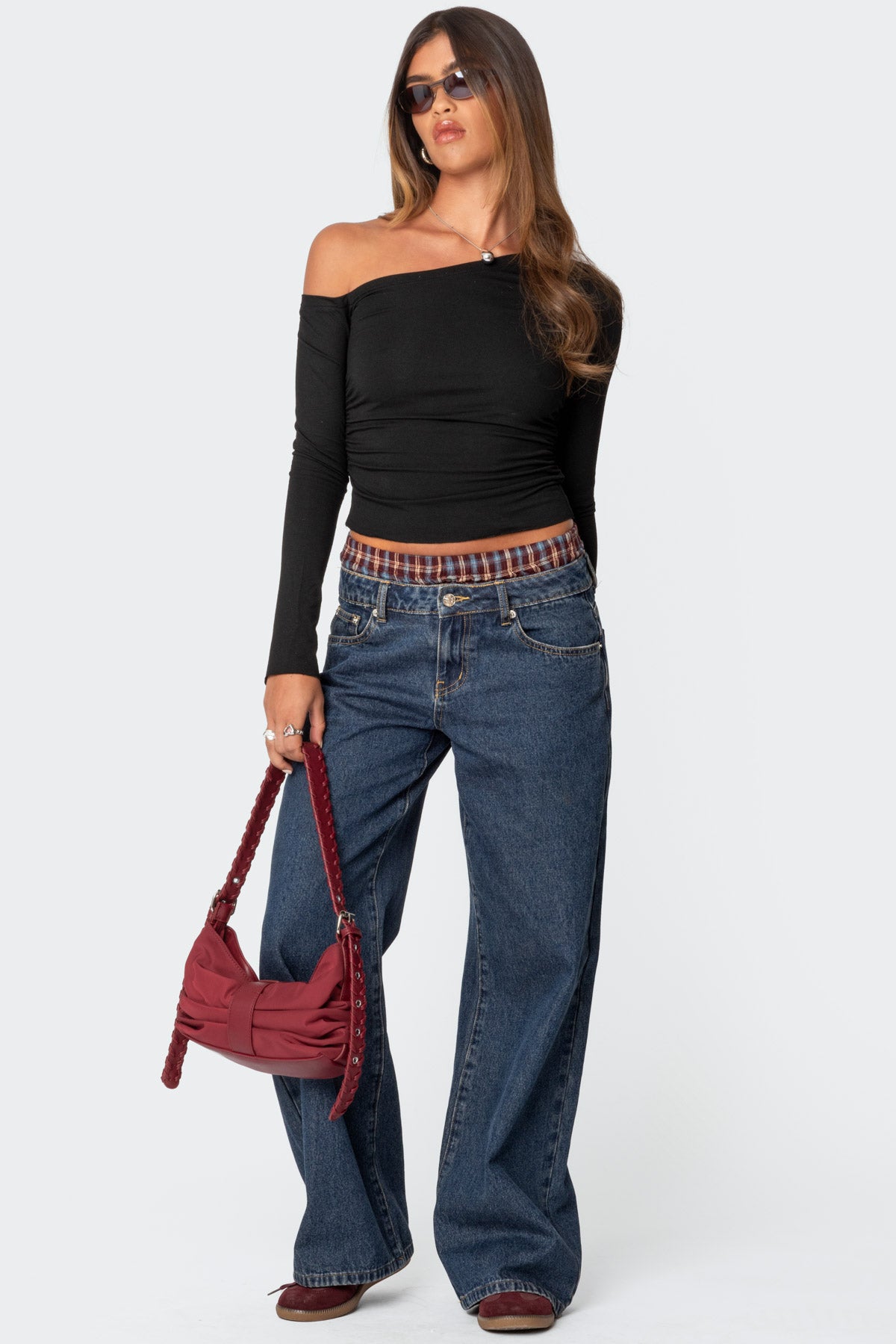 Stacie Asymmetric Long Sleeve Top - Image 2